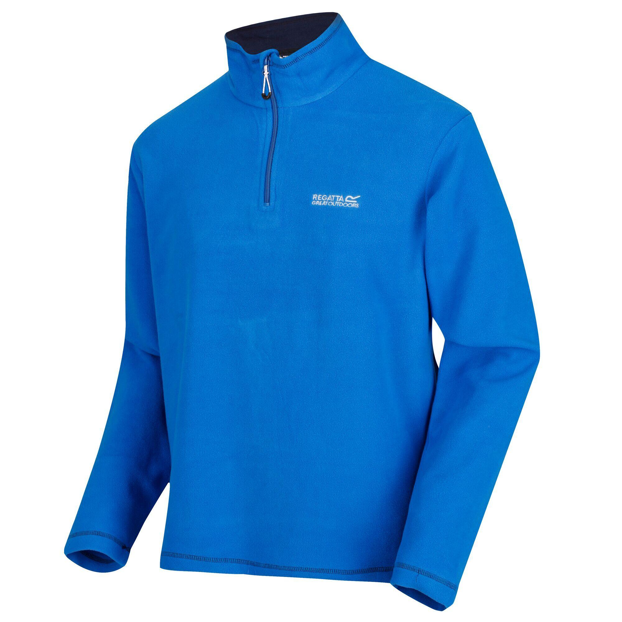 Polaire THOMPSON Homme col zippé 100% polyester bleu regular 4/5