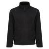 Chaqueta lisa de tejido micro polar con cremallera para hombre Negro