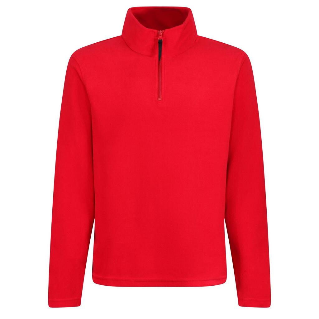 Mens Micro Zip Neck Fleece Top (Classic Red)