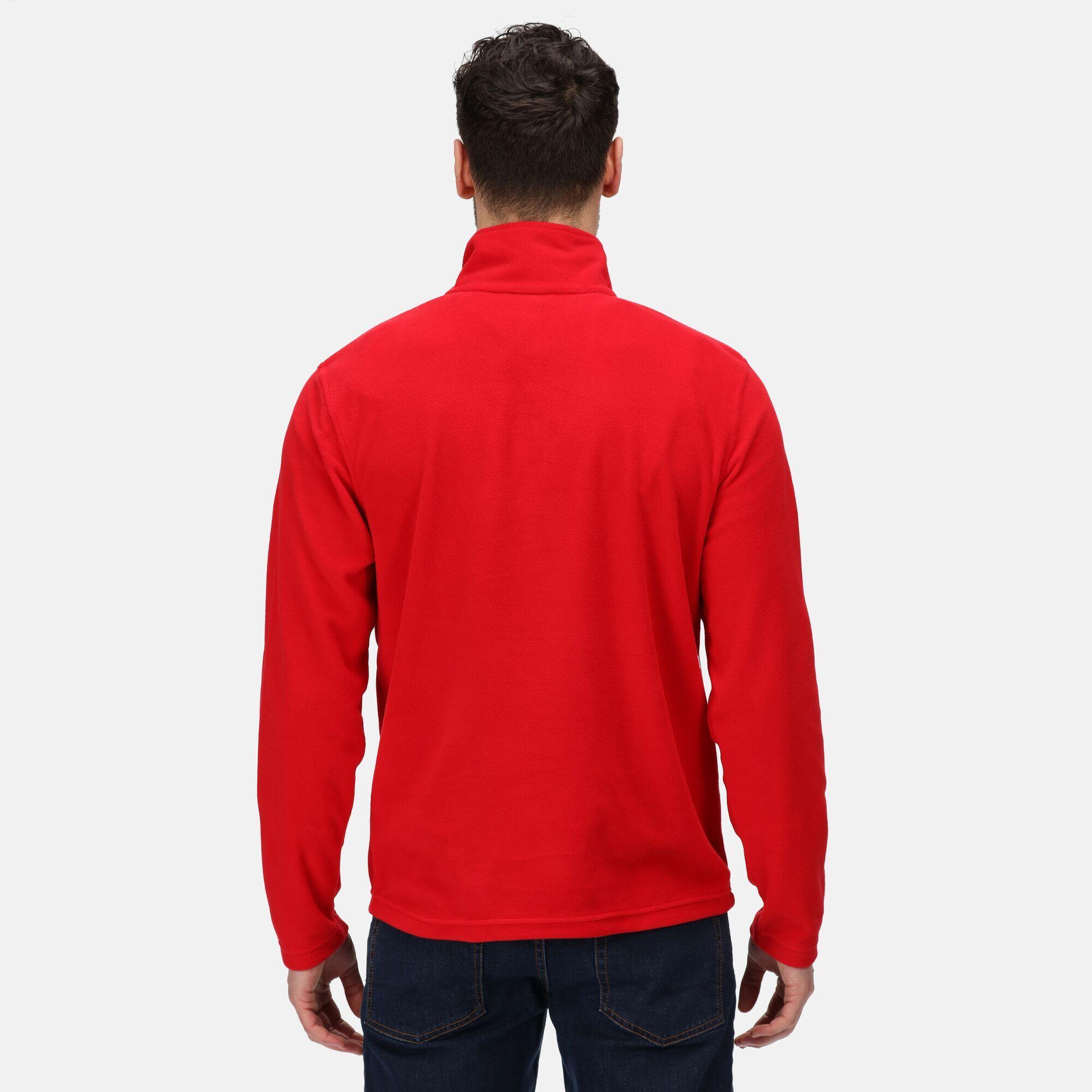 Mens Micro Zip Neck Fleece Top (Classic Red) 2/5