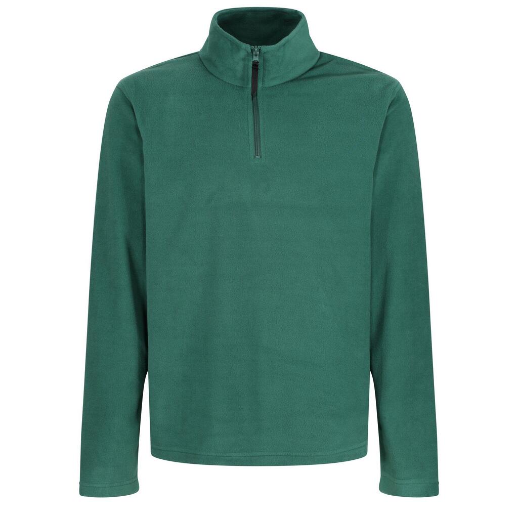 Mens Micro Zip Neck Fleece Top (Bottle Green)
