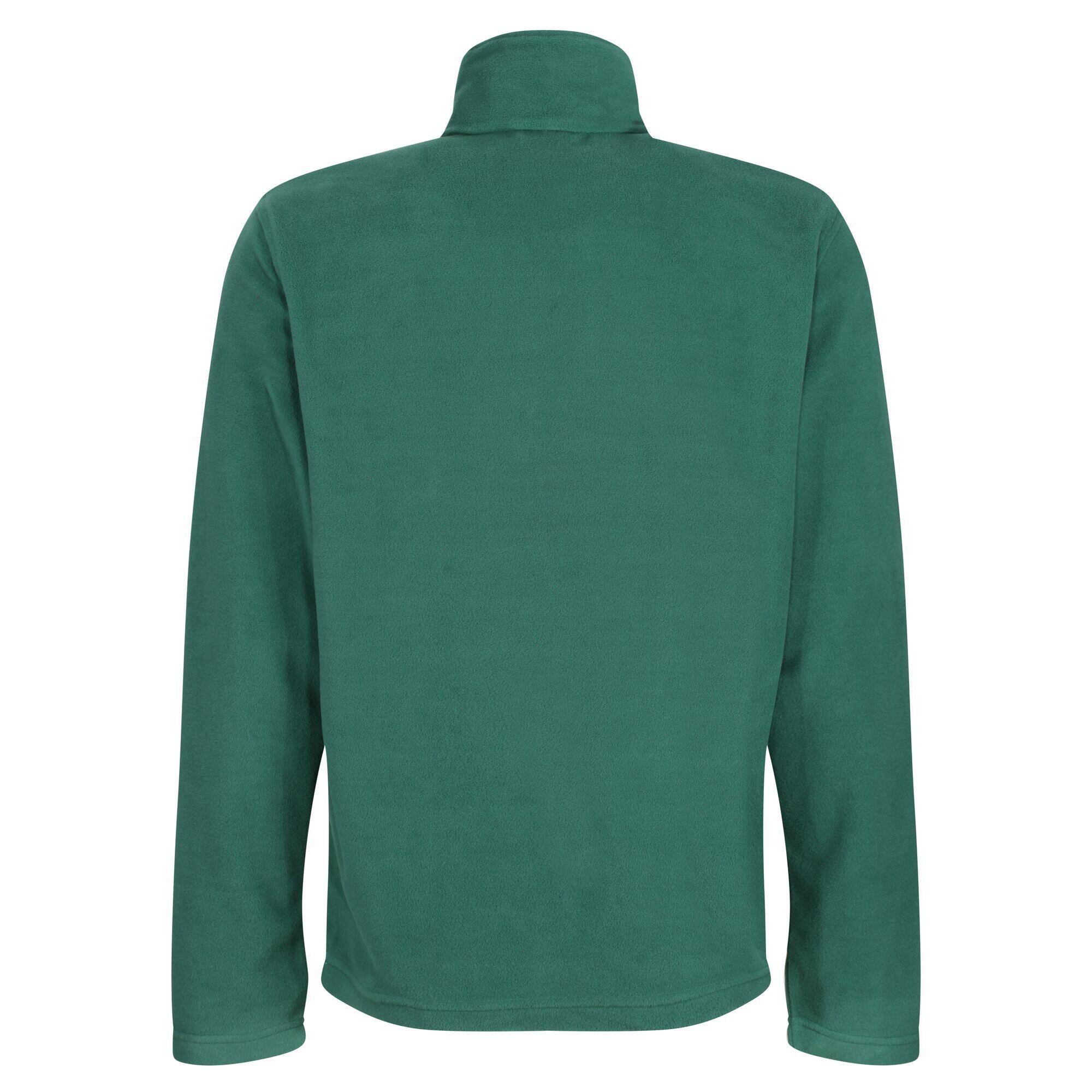 Mens Micro Zip Neck Fleece Top (Bottle Green) 2/5