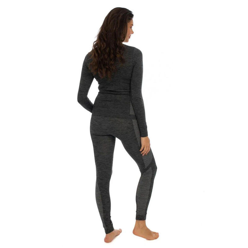 Heat Keeper Thermoset Dames Premium - Thermoshirt + Thermo Legging - Zwart