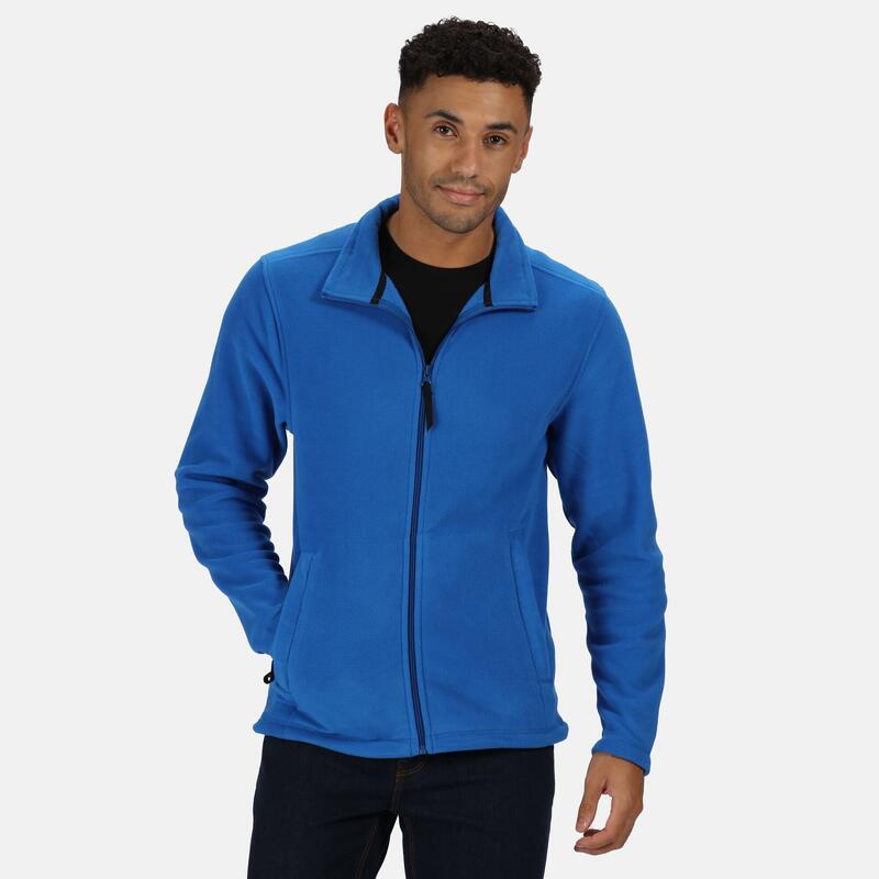 Heren Plain Micro Fleece Full Zip Vest (Lite Laag) (Blauw)