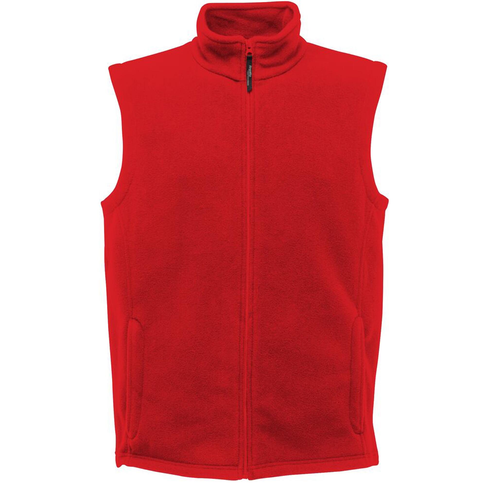 Mens Micro Fleece Bodywarmer / Gilet (Classic Red) 1/4