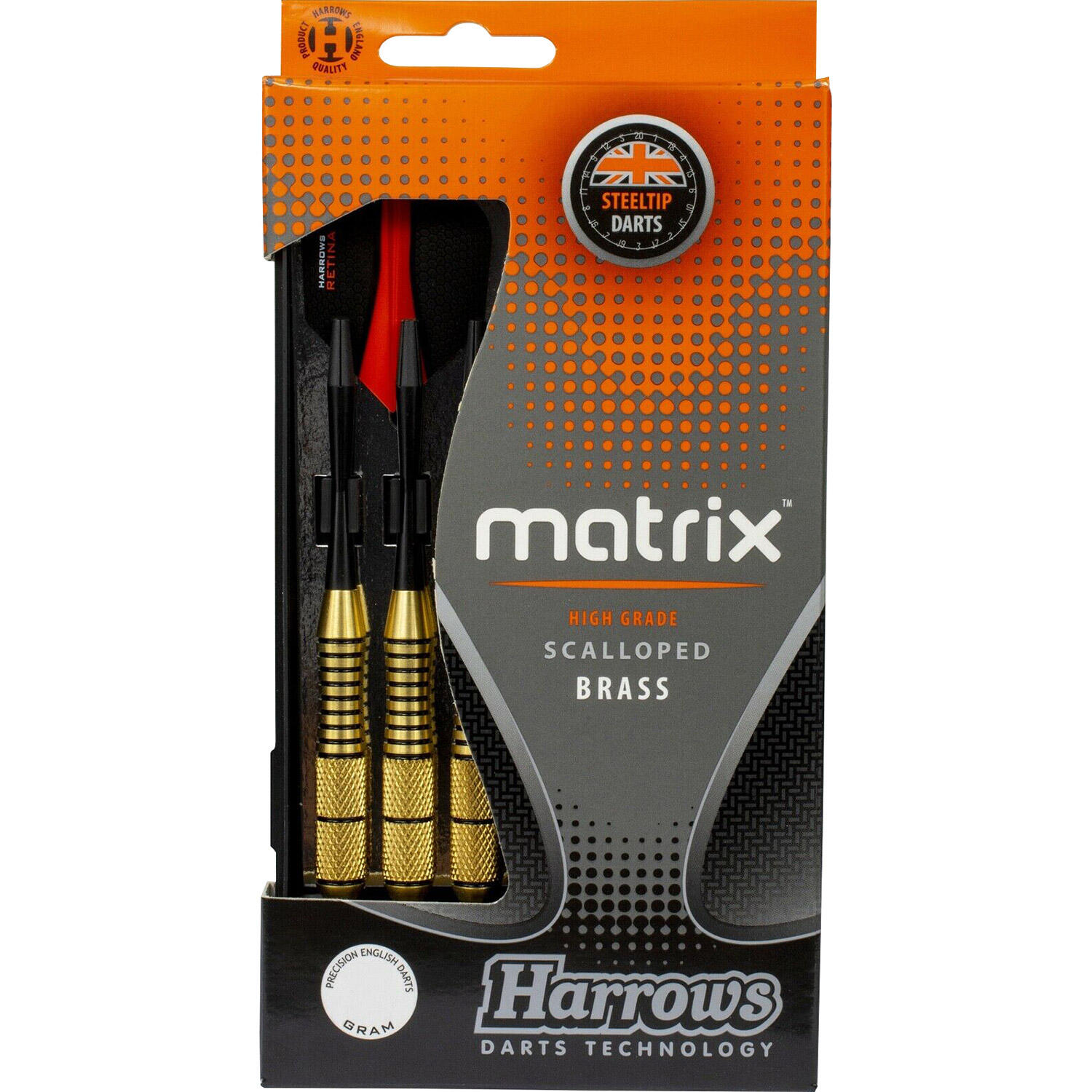 HARROWS Punta di Acciaio freccette adulto Matrix, Nero