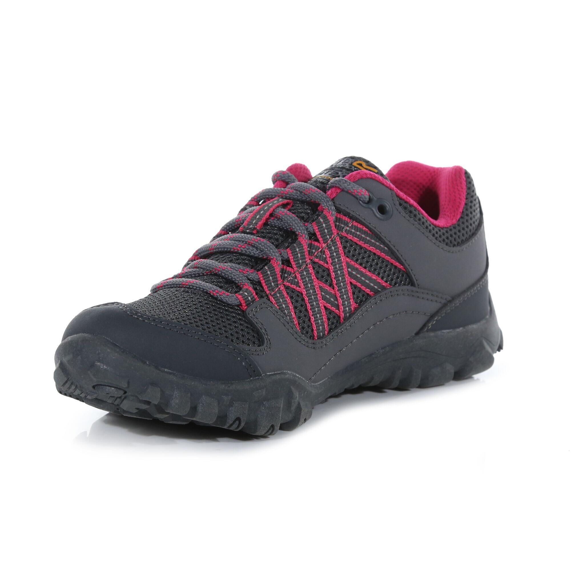 Edgepoint Low Junior Kids Walking Shoes - Steel Grey / Pink 3/5