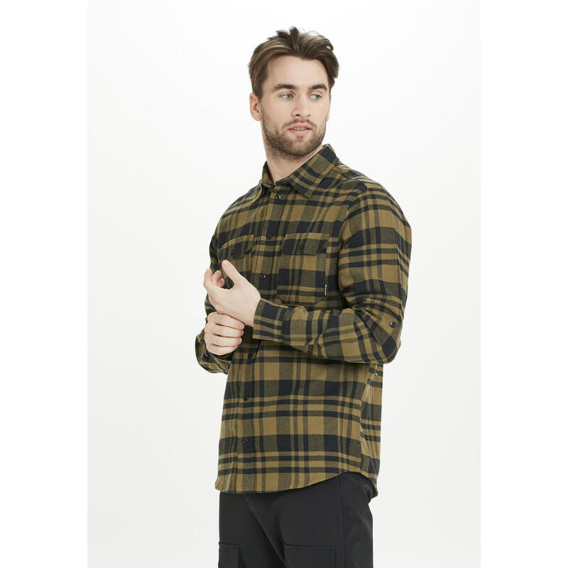 Holzfällerhemd Flannel M Checked Freizeit Herren Dark Olive WHISTLER