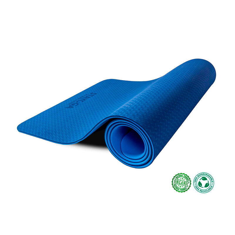 Esterilla de Yoga Antideslizante Bicolor TPE Azul - Azul (Ecofrendly)