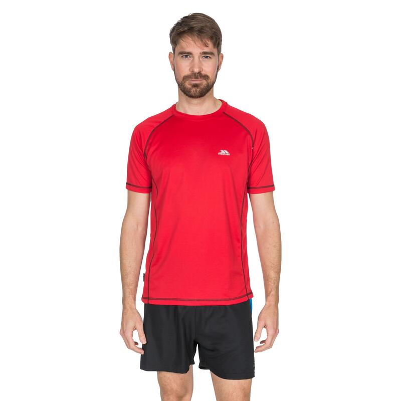 Heren Albert Active Korte Mouwen TShirt (Rood)