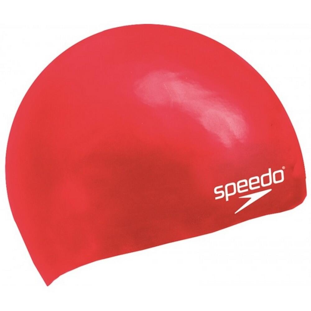 SPEEDO Childrens/Kids Silicone Swim Cap (Red)