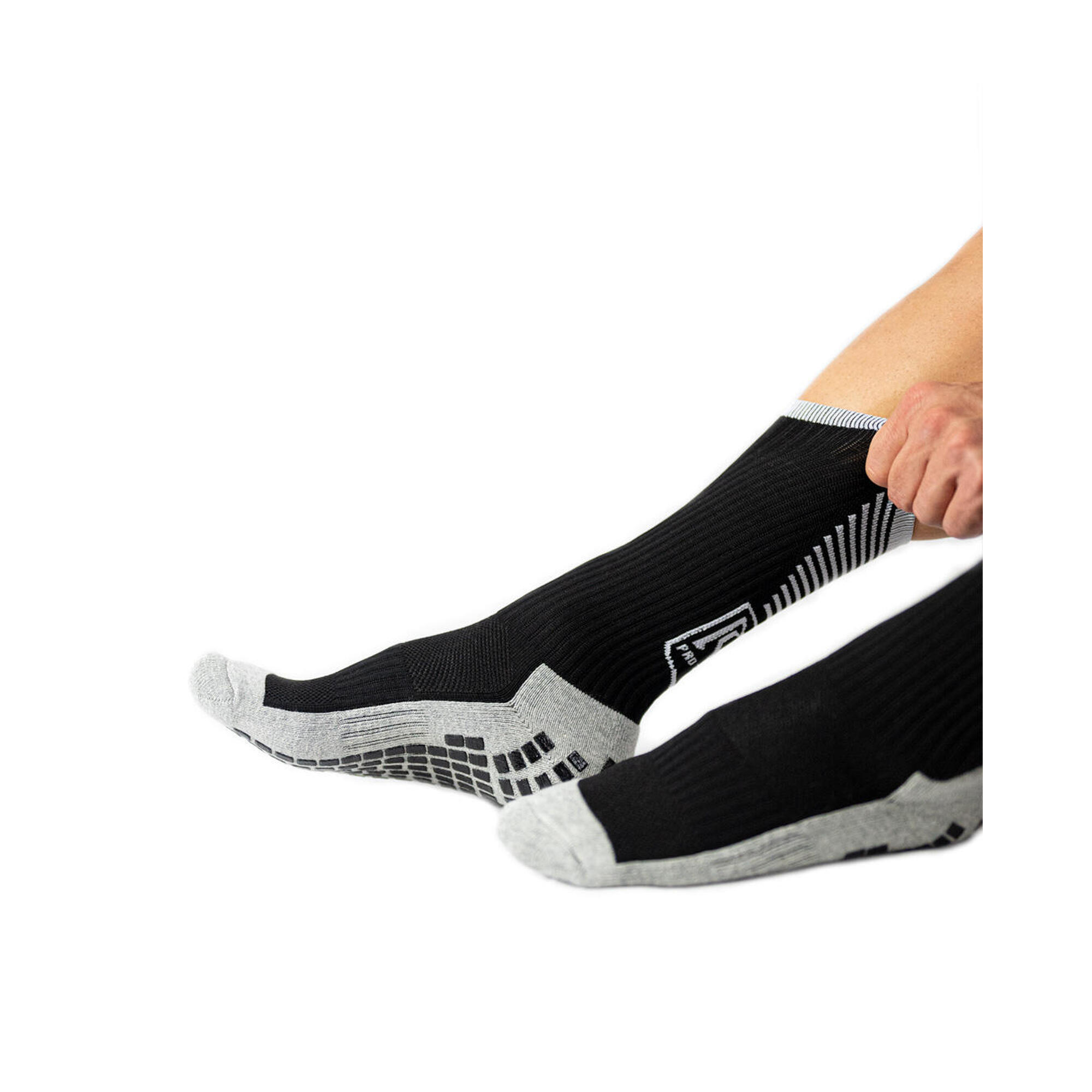 Chaussette antid rapante noir football MC PROTECH Decathlon