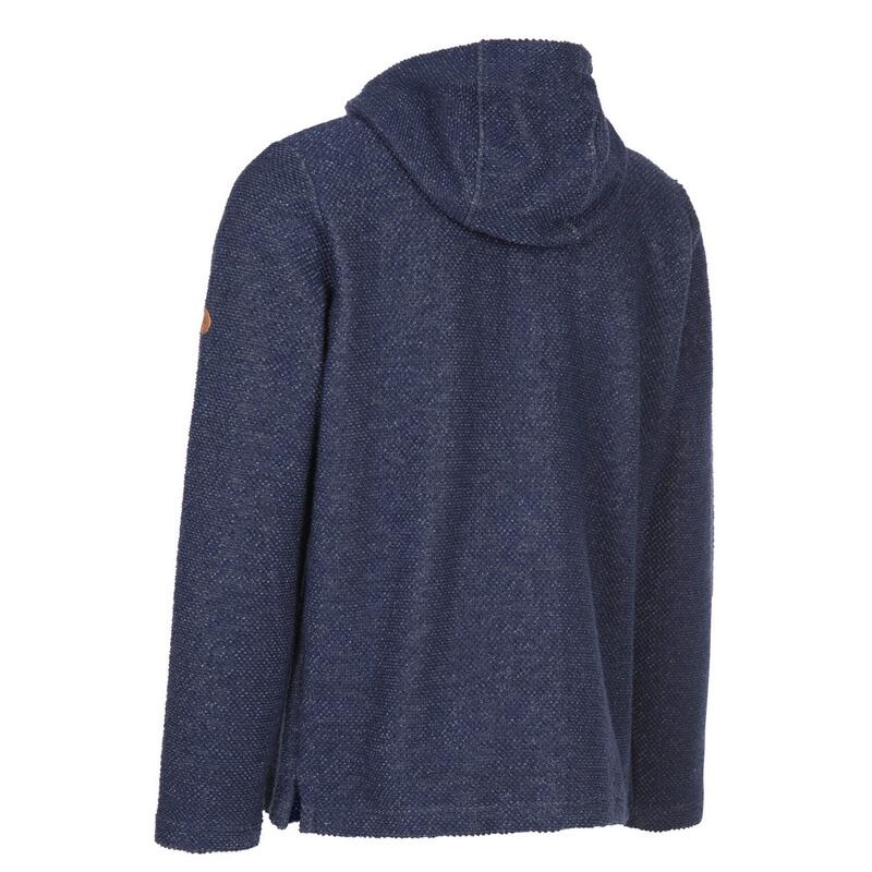 Sudadera con Cremallera Scawton para Hombre Marino Jaspeada