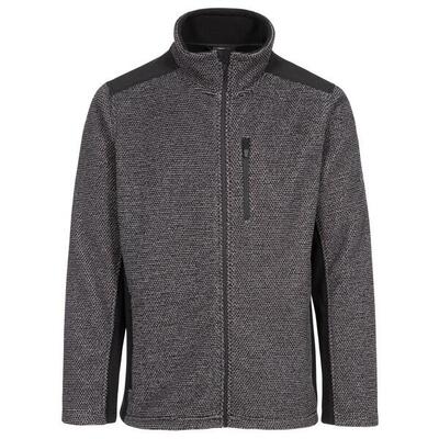 Heren farantino fleece jacket (donkergrijze streep)