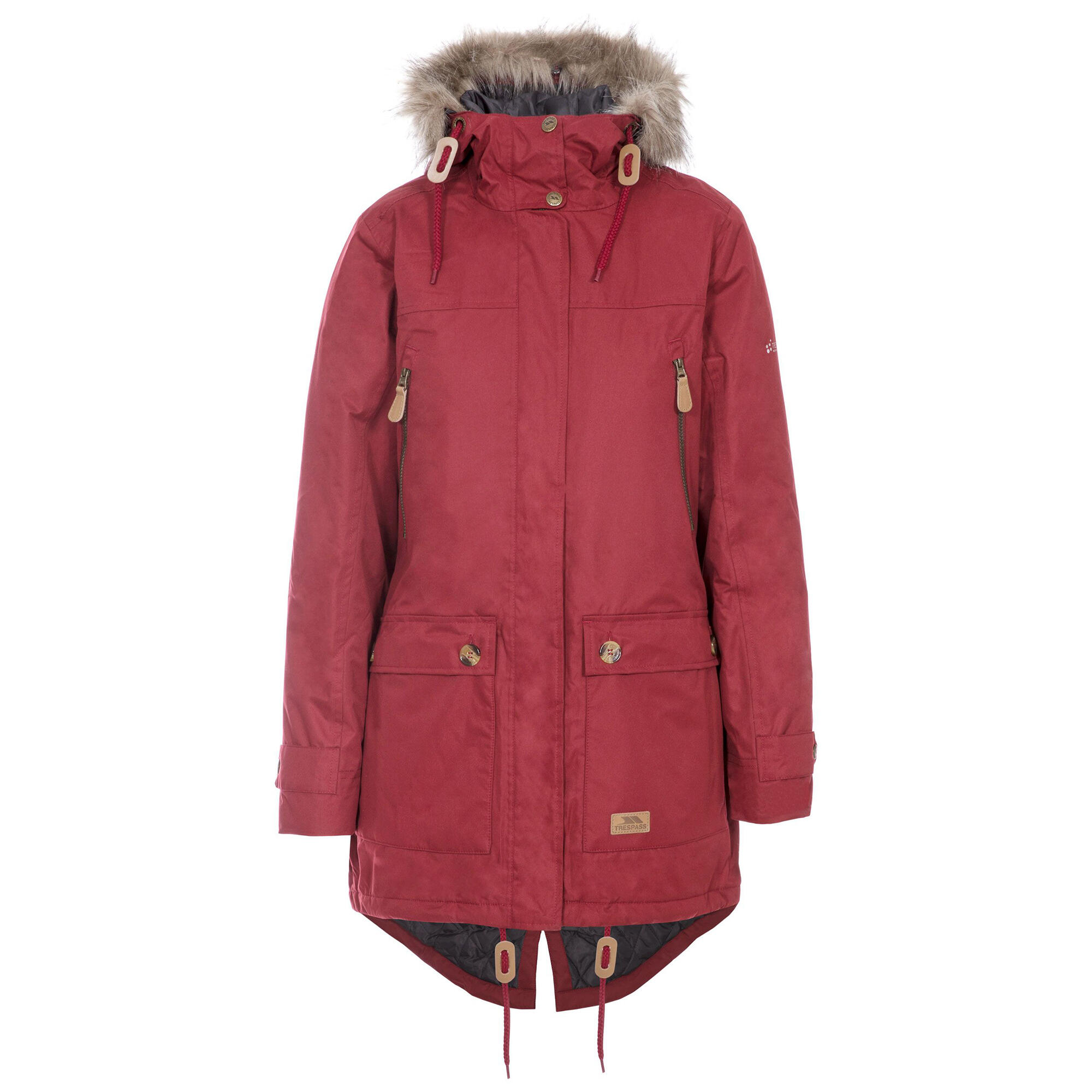 Trespass - Parka Clea Femme (bordeaux) - Coupe-pluie - Bordeaux|rouge - 56 3xl - Decathlon