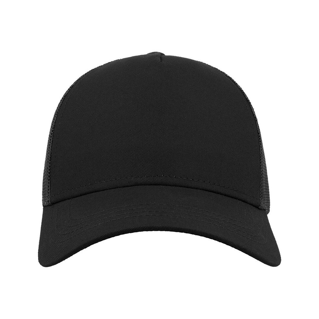 Rapper 5 Panel Trucker Cap (Pack of 2) (Black/Black) 3/3