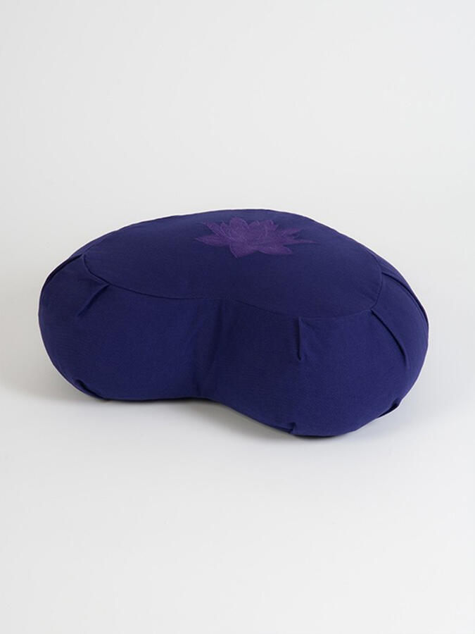 Yoga Studio Crescent Lotus Organic Zafu Buckwheat Cushion - Purple 2/3