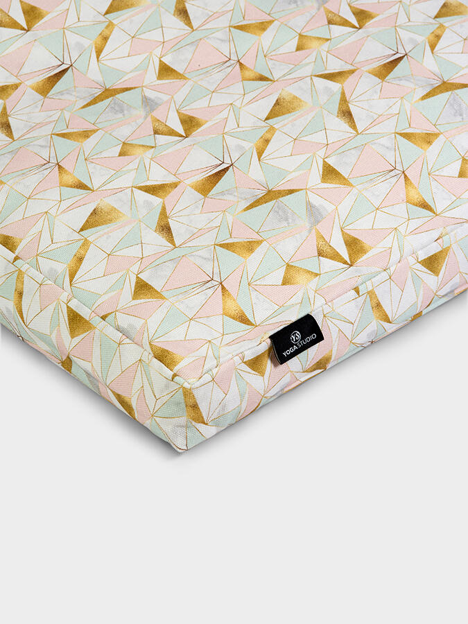 Yoga Studio EU Zabuton Abstract Meditation Cushion - Origami Golden Blush 2/3