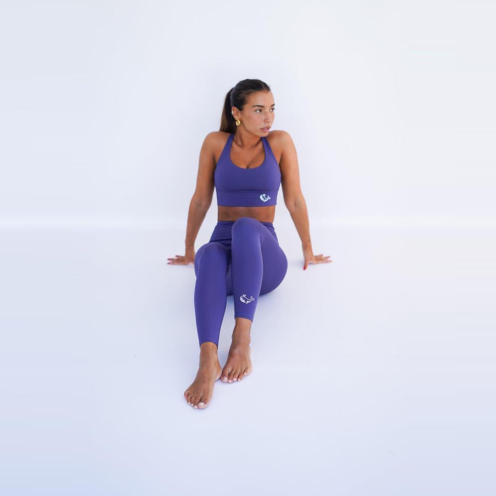 Top deportivo fitness Sostenible poliéster Mujer Fitplanet Whale azul oscuro 5/5
