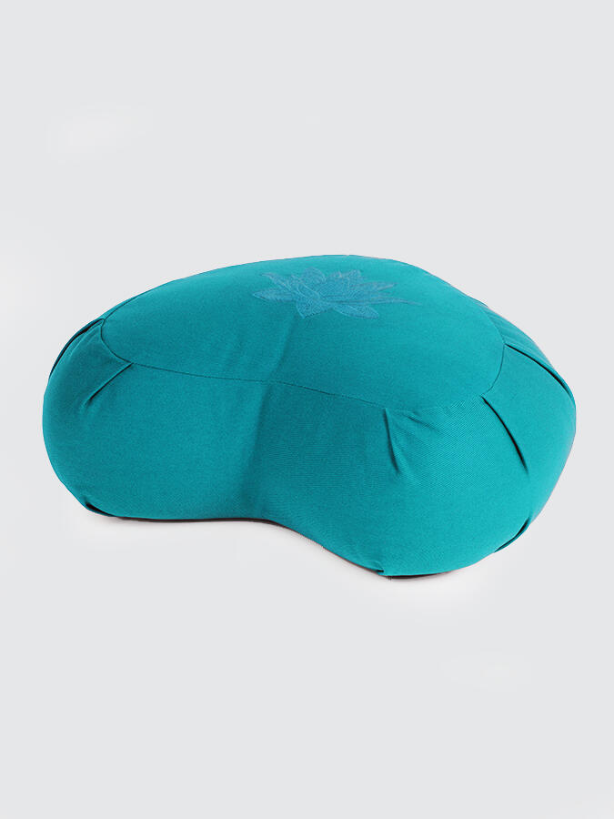 YOGA STUDIO Yoga Studio Crescent Lotus Organic Zafu Buckwheat Cushion - Aqua