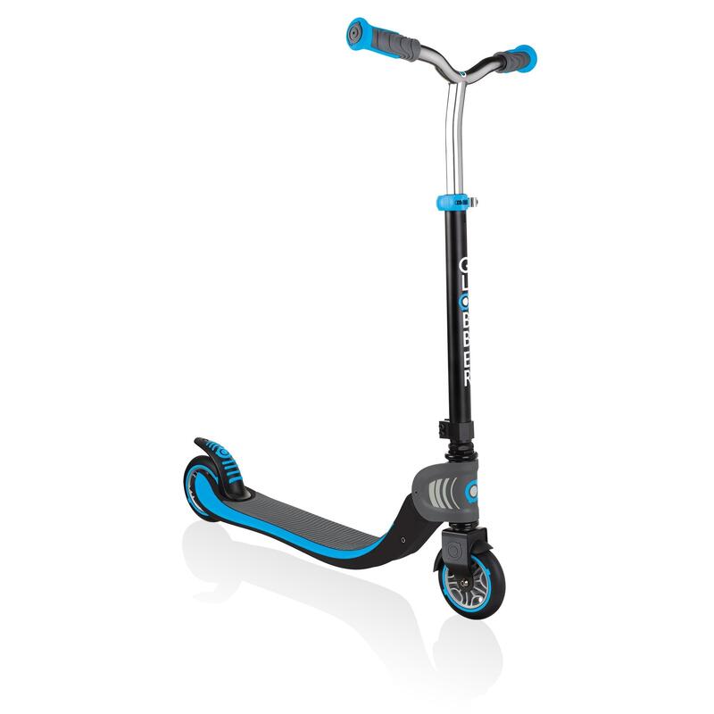 Flow Kids Foldable 2-wheel Scooter - Black / Sky Blue