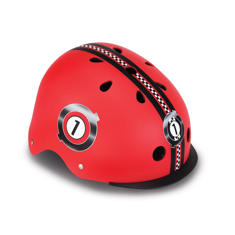 Helmet Elite Lights Kid's Adjustable Scooter Helmet- New Red Racing