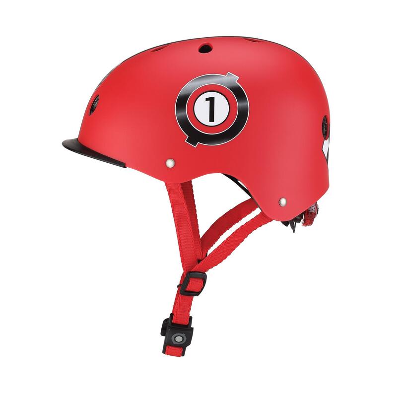 Helmet Elite Lights Kid's Adjustable Scooter Helmet- New Red Racing