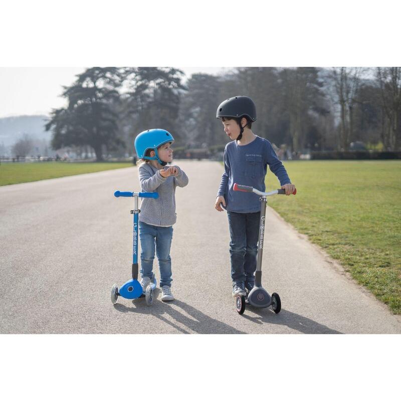 ELITE Lights 兒童可調較滑板車頭盔 - 海軍藍配賽車圖案