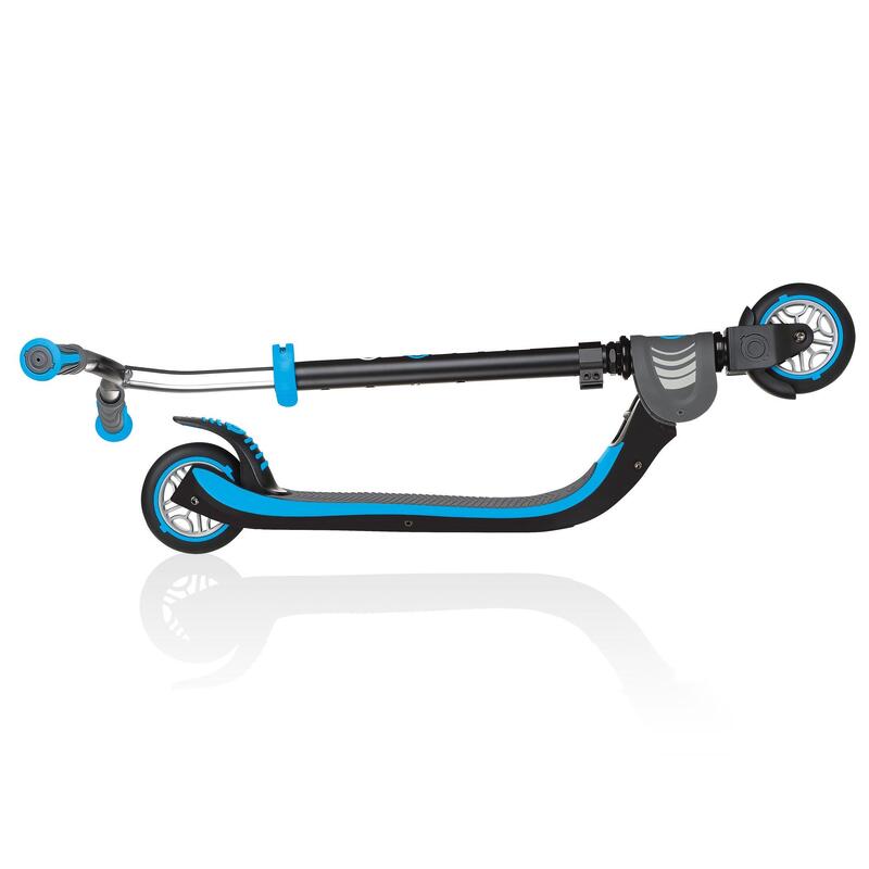 Flow Kids Foldable 2-wheel Scooter - Black / Sky Blue