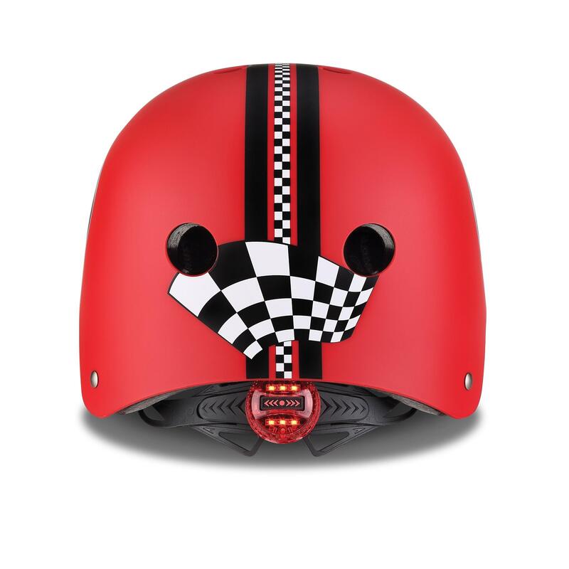 ELITE Lights 兒童可調較滑板車頭盔 - 紅色配賽車圖案