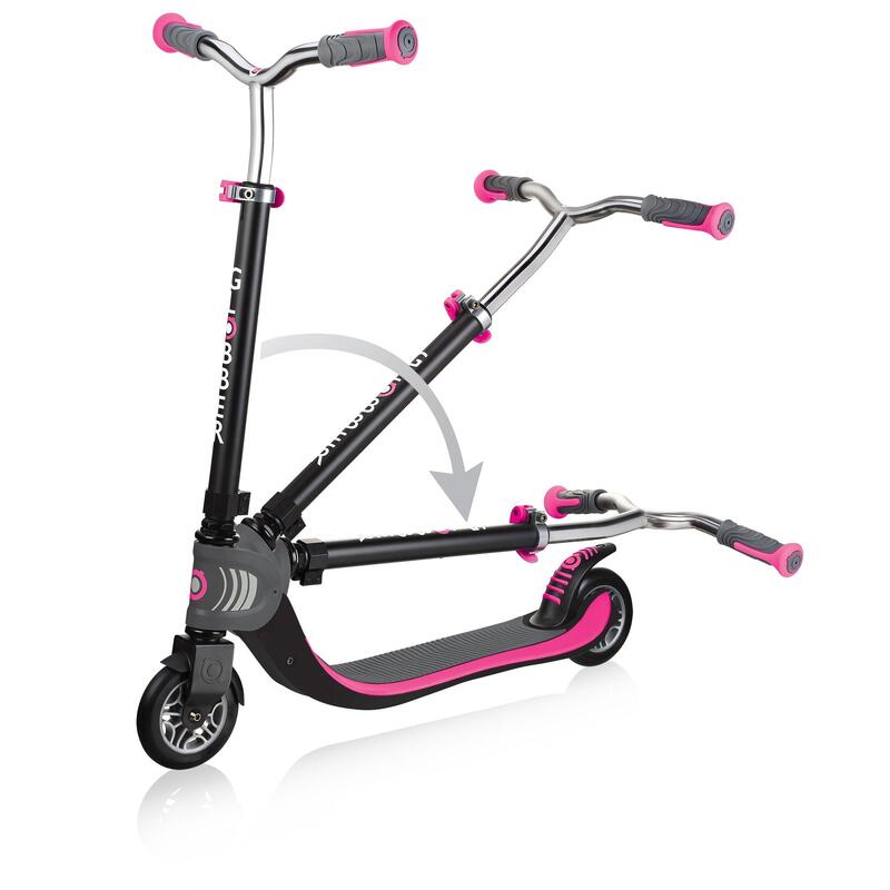 FLOW 125 兒童兩輪摺疊滑板車 - 黑/粉紅