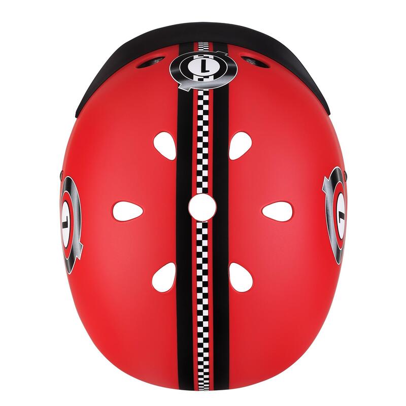 Helmet Elite Lights Kid's Adjustable Scooter Helmet- New Red Racing