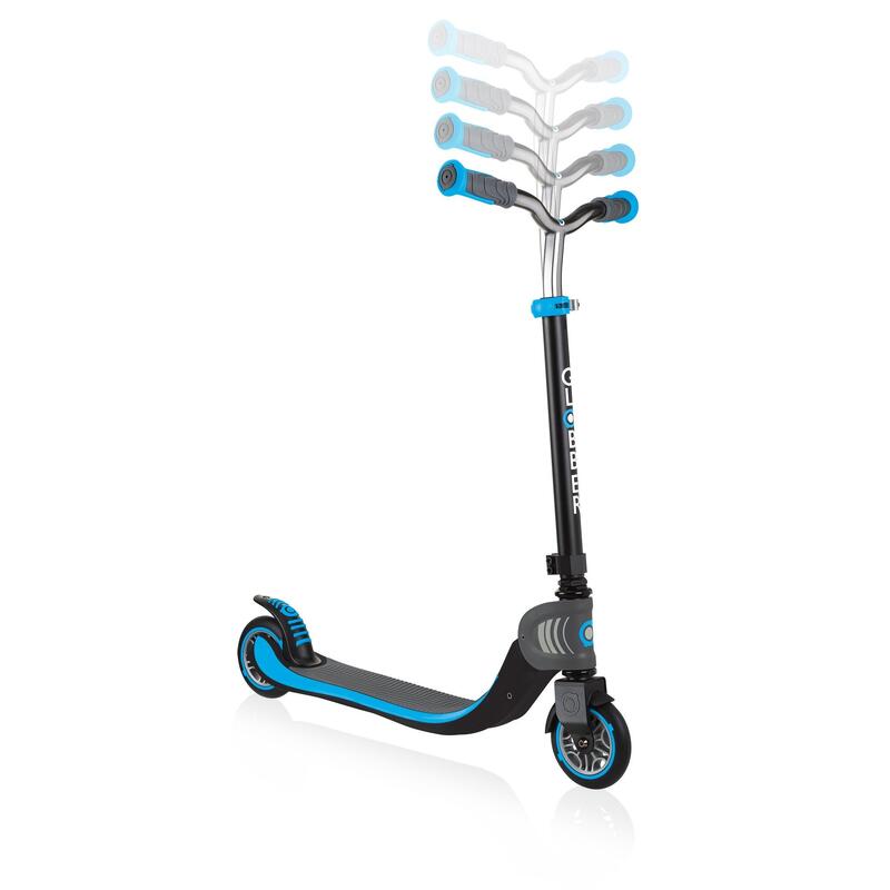 Flow Kids Foldable 2-wheel Scooter - Black / Sky Blue