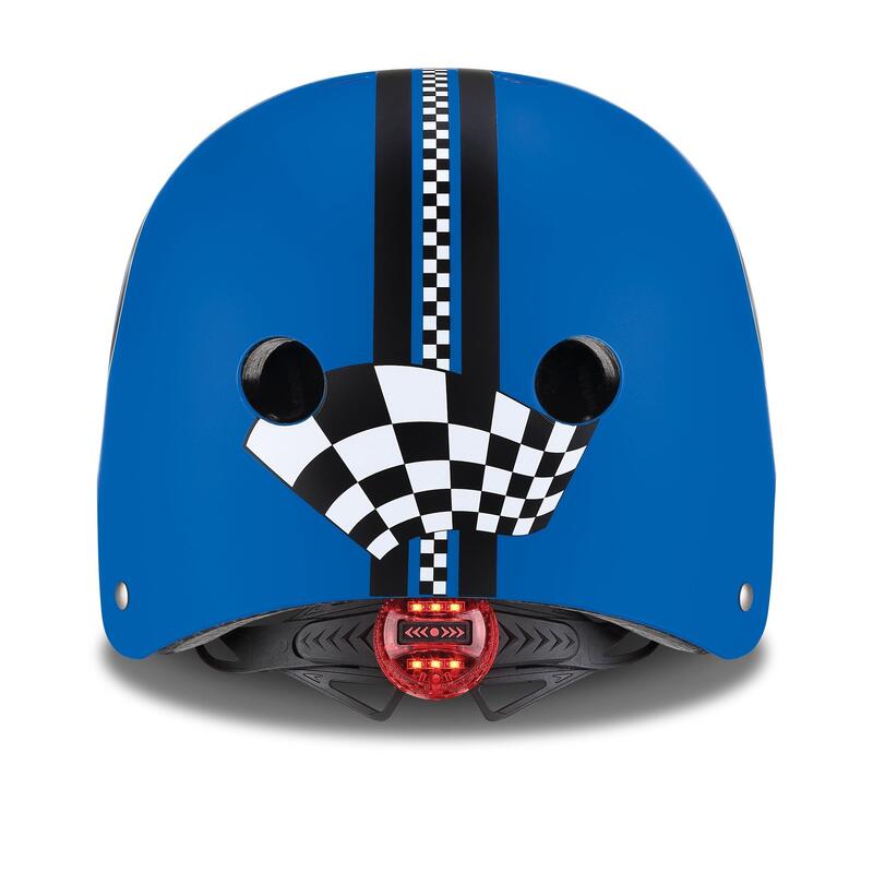 Helmet Elite Lights Kid's Adjustable Scooter Helmet- Navy Blue Racing