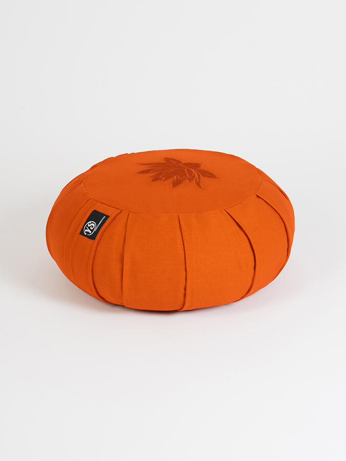 YOGA STUDIO Yoga Studio Round Lotus Organic Zafu Buckwheat Cushion - Saffron