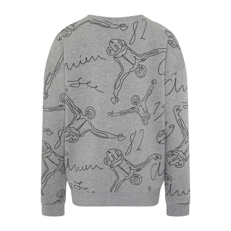 Sweatshirt mit Label-Art-Muster