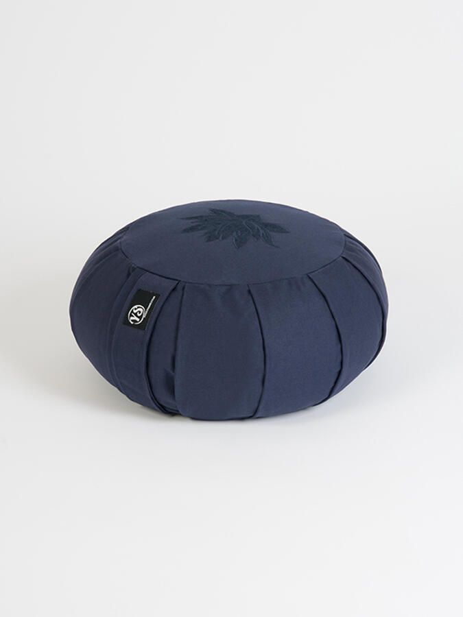 YOGA STUDIO Yoga Studio Round Lotus Organic Zafu Buckwheat Cushion - Navy Blue