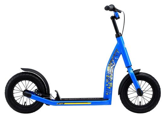 Monopattino con grandi ruote 12" per bambini 8 anni pneumatici ad aria NewGen