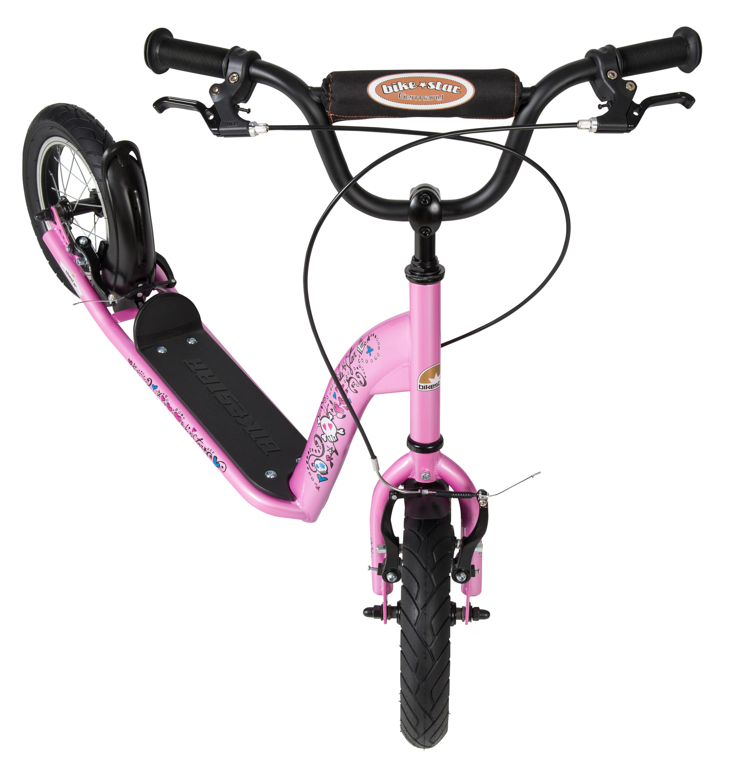 Trottinette grandes roues 12", pour enfants de 8 ans, pneus gonflables, Sport 4/5