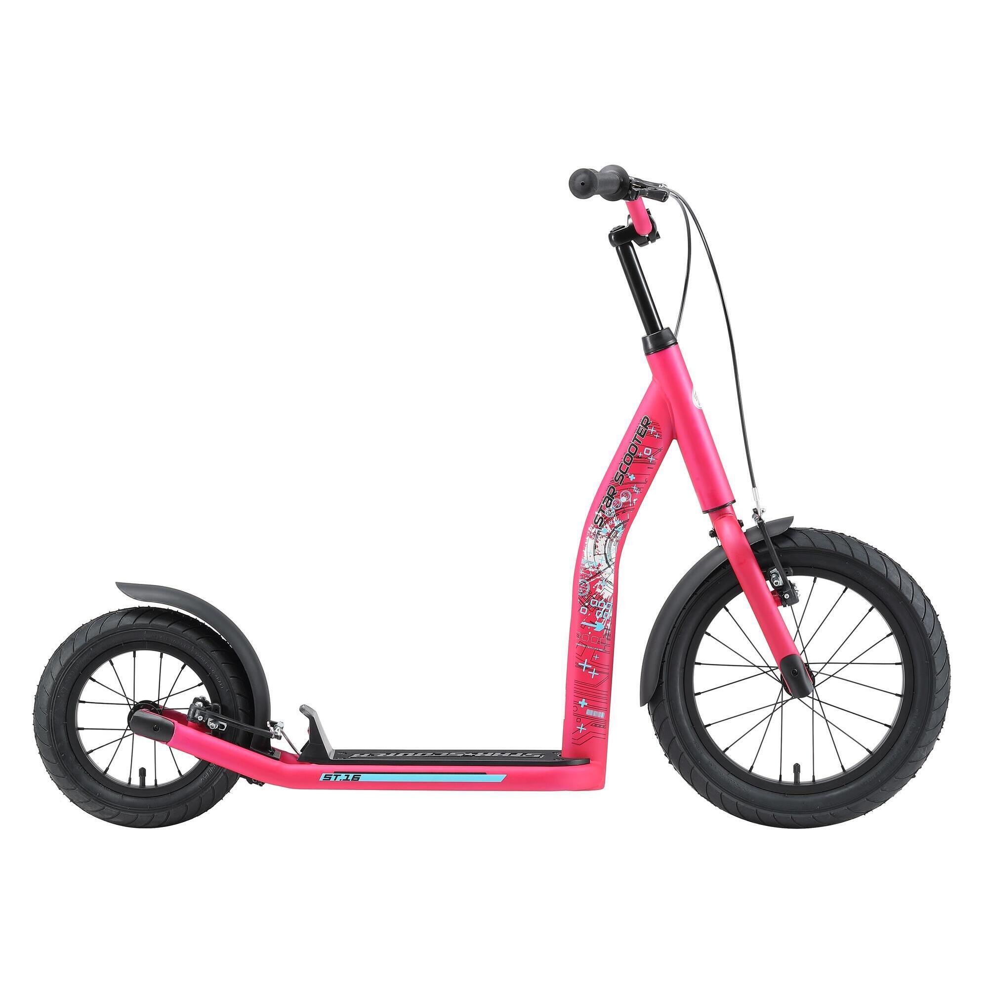 Star Scooter - Trottinette Grandes Roues 16", Pour Enfants De 8 Ans, Pneus Gonflables, Newgen - Trottinette - Rose - Taille Unique - Decathlon