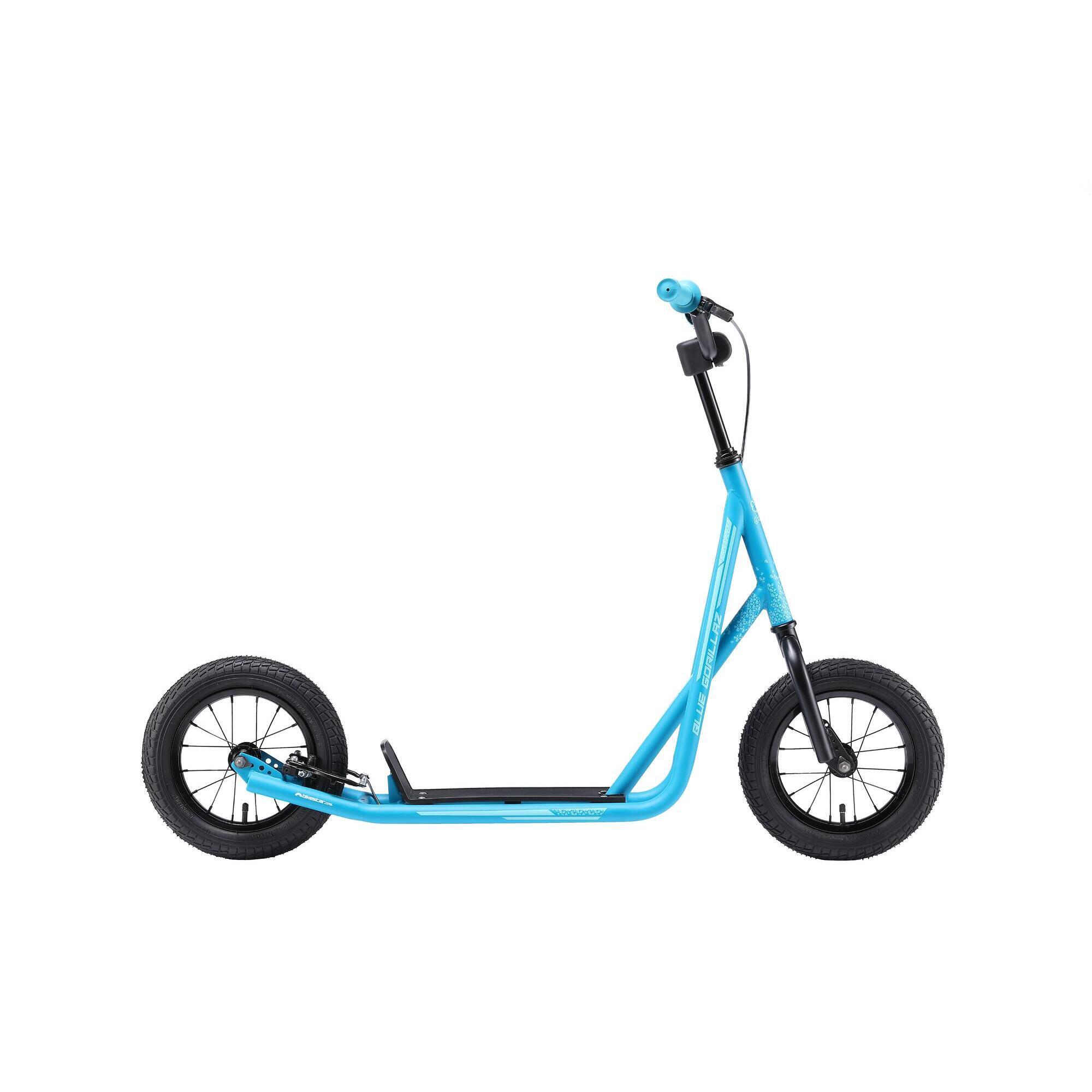 Blue Gorillaz - Trottinette Grandes Roues 12", Pour Enfants De 8 Ans, Pneus Gonflables, Sport - Trottinette - Bleu - Taille Unique - Decathlon