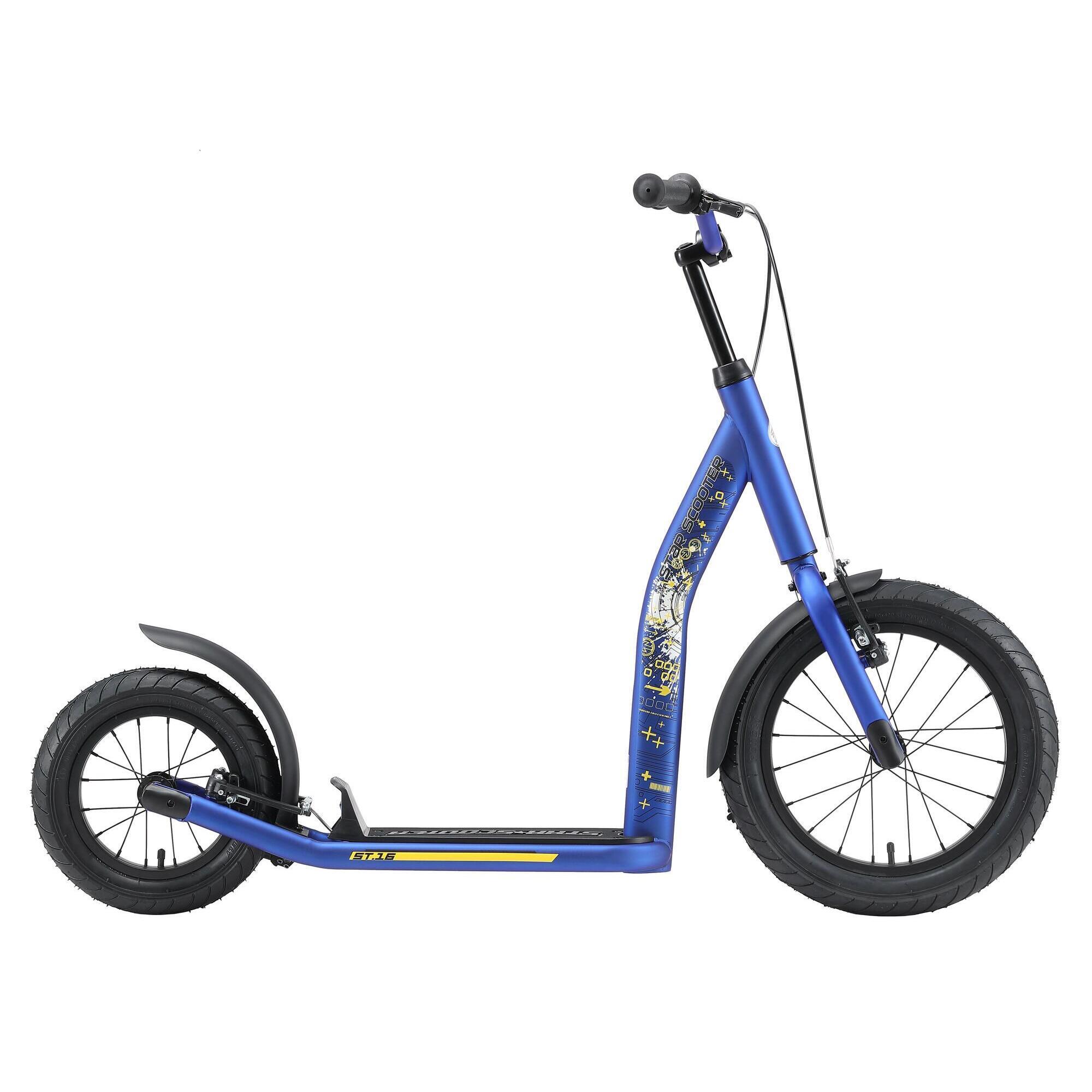 Star Scooter - Trottinette Grandes Roues 16", Pour Enfants De 8 Ans, Pneus Gonflables, Newgen - Trottinette - Bleu - Taille Unique - Decathlon