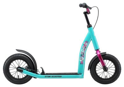 Monopattino con grandi ruote 12". per bambini 8 anni. pneumatici ad aria. NewGen