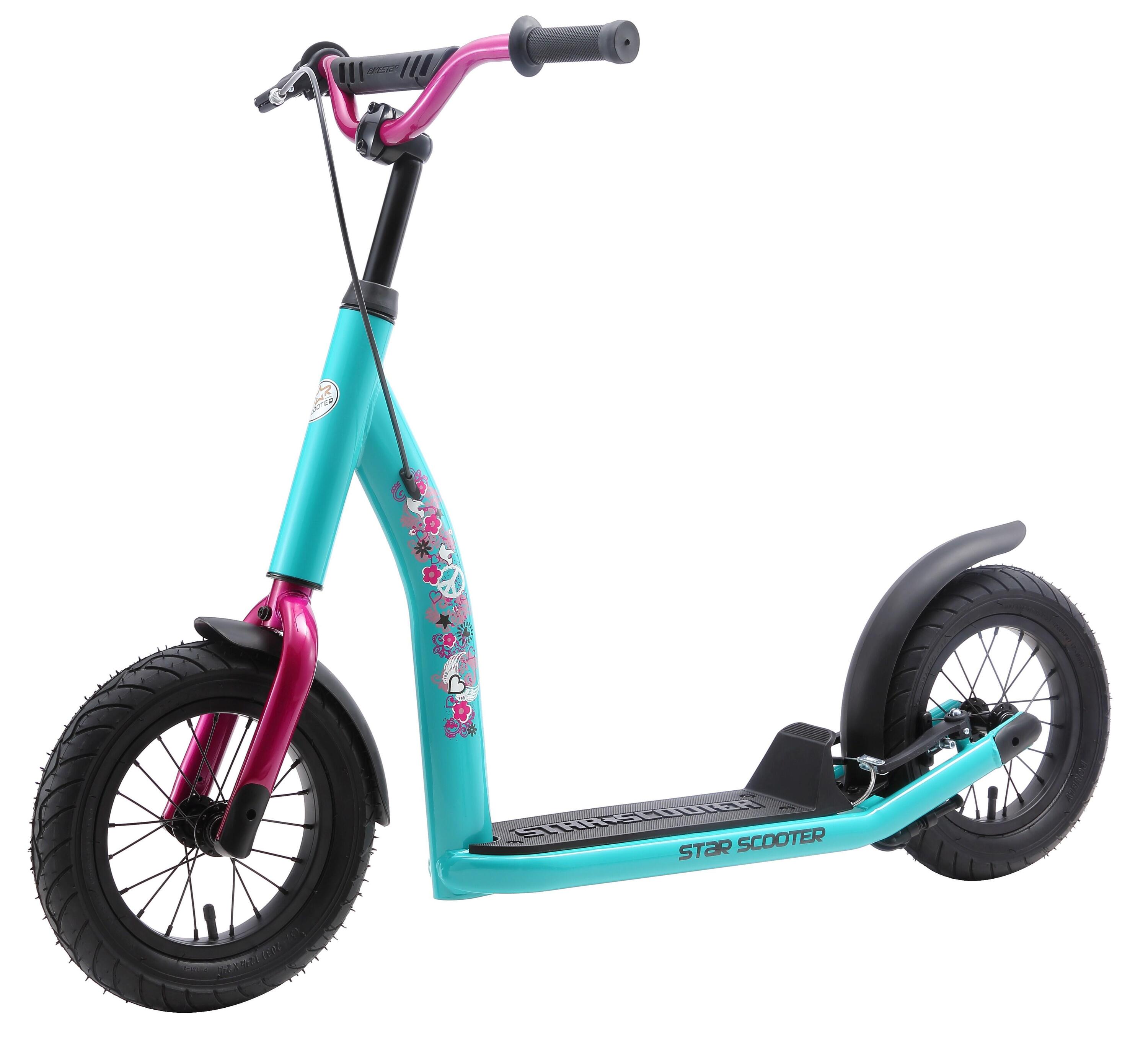 Monopattino con grandi ruote 12", per bambini 8 anni, pneumatici ad aria, NewGen 3/5