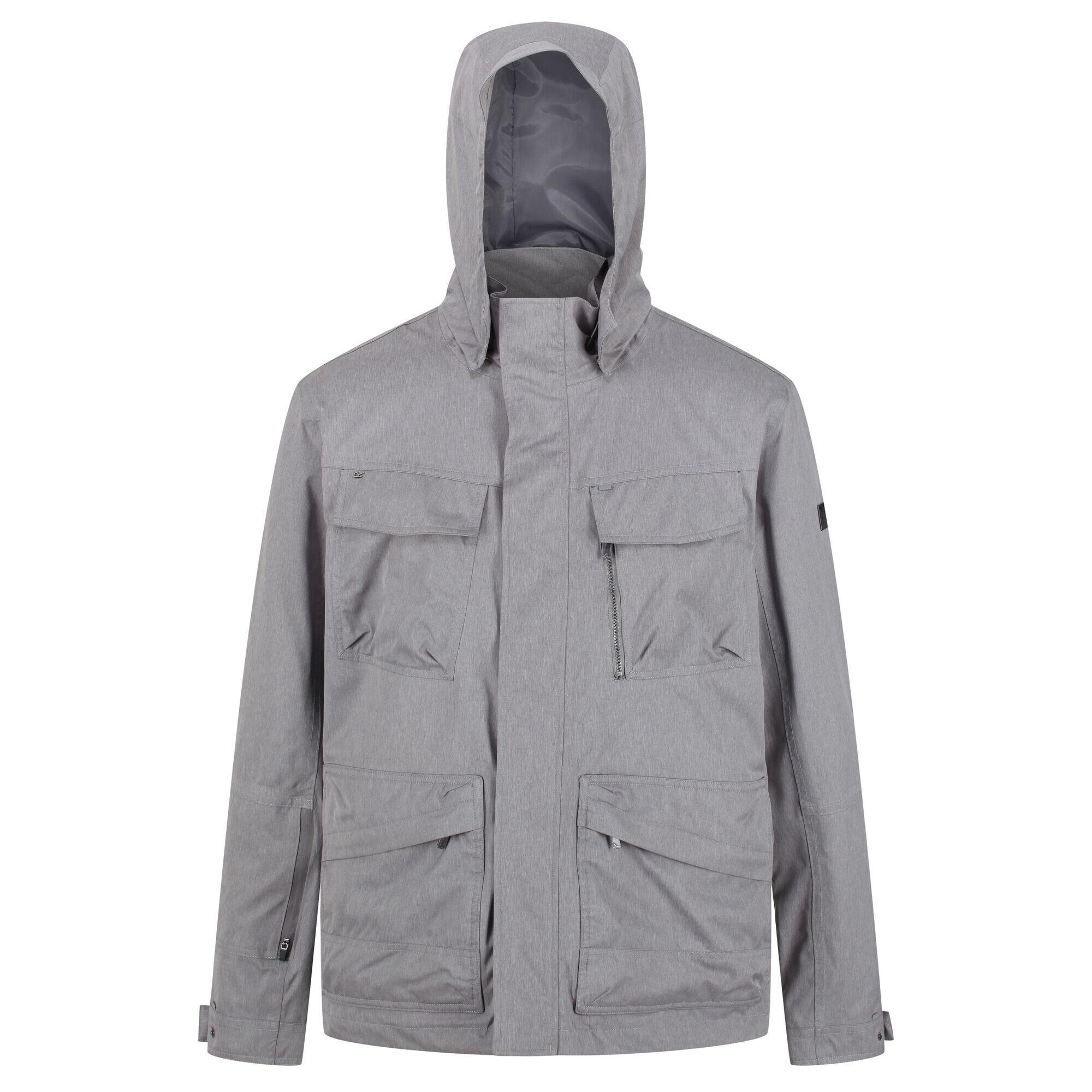 REGATTA Mens Makai Waterproof Jacket (Mineral Grey Marl)