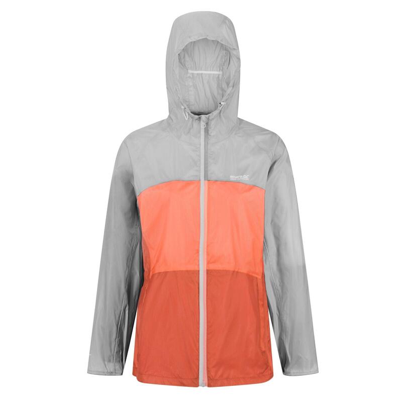 Veste imperméable PACK IT PRO Femme (Gris pâle / Corail)