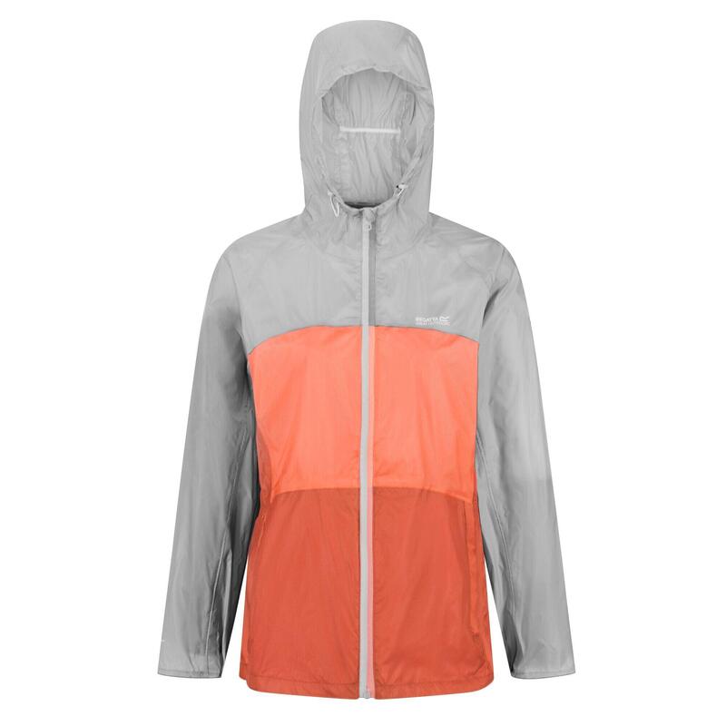 Chaqueta Impermeable Pack It Pro para Mujer Cyberspace, Coral Fusión