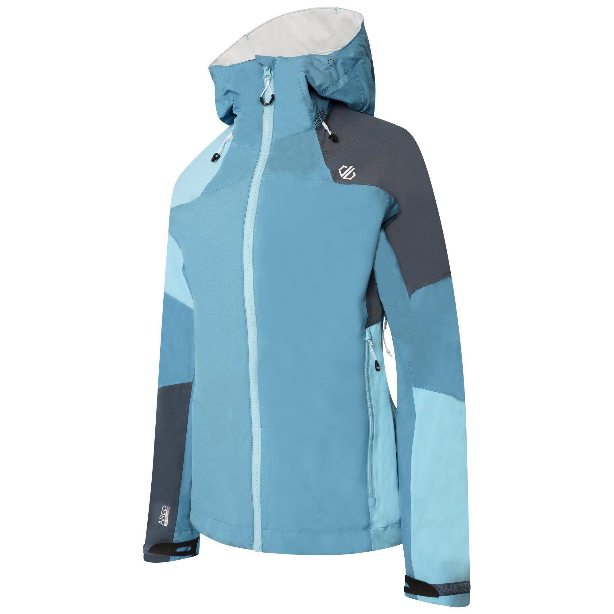 DARE 2B Womens/Ladies Checkpoint III Recycled Waterproof Jacket (Capri Blue/Crystal