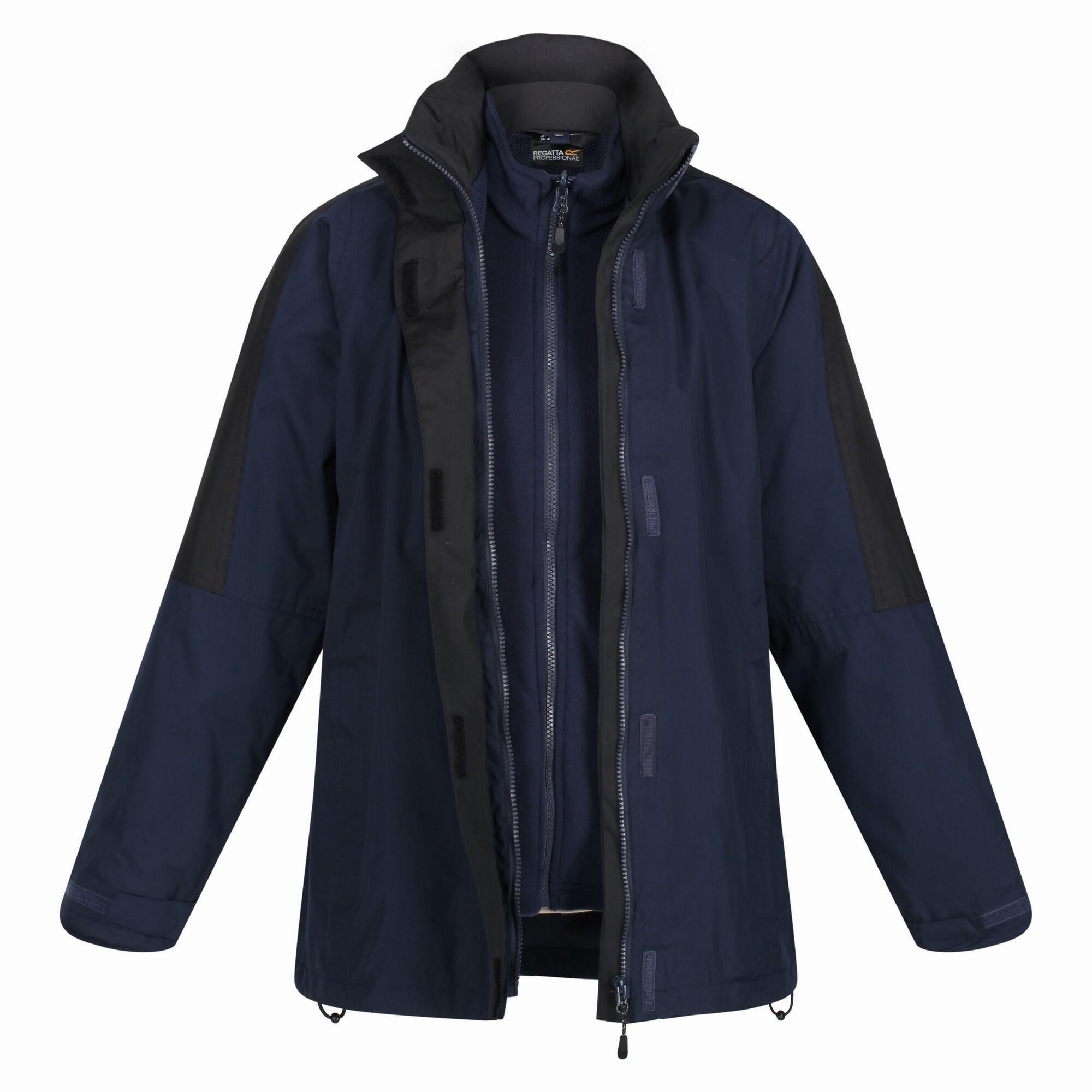 Jacke, wasserfest 3 in 1 für Damen Marineblau/Schwarz 4/5