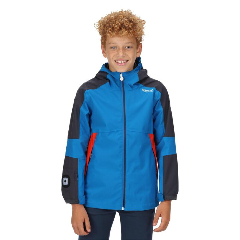 Chaqueta Impermeable Rayz para Niños/Niñas Azul Imperial, Gris India